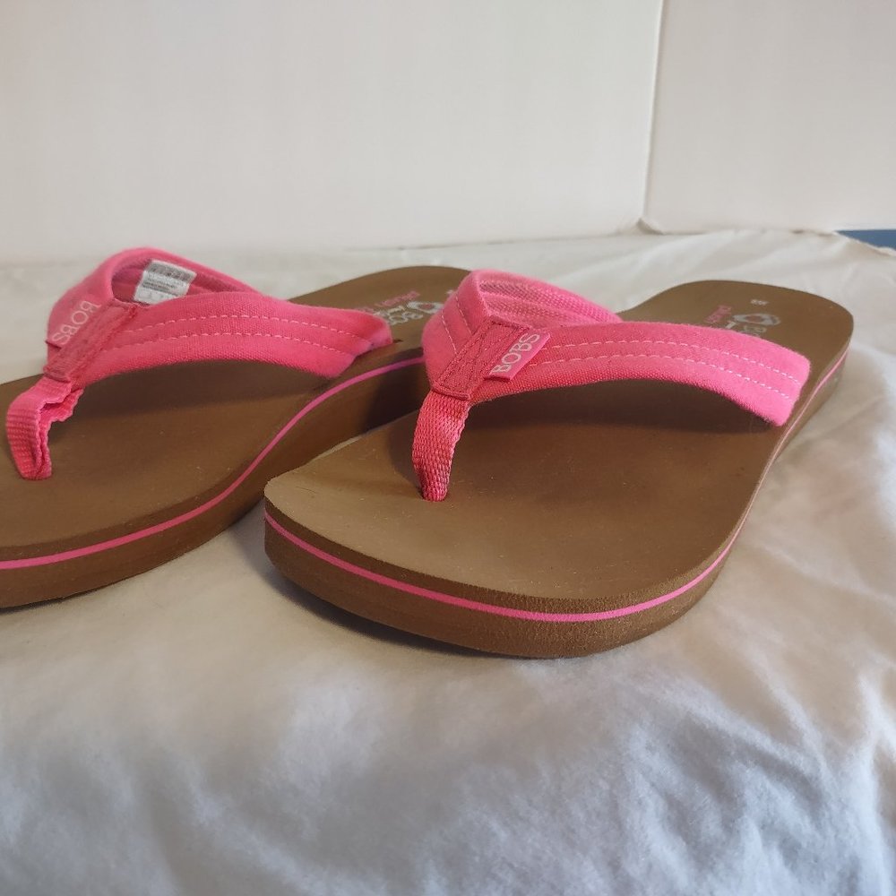 SKECHERS BOBS WOMEN'S FILP-FLOPS PINK/CAMEL 8W